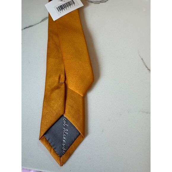 Jacob Anderson Solid Tie - Orange Size One Size - Picture 8 of 10